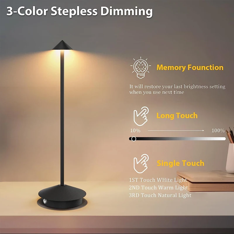 

Creative Dining Touch Led Hotel Bar Coffee Pina pro Table Lamp Rechargeable Table Lamp Lampada Da Tavolo Decorative Desk Lamp