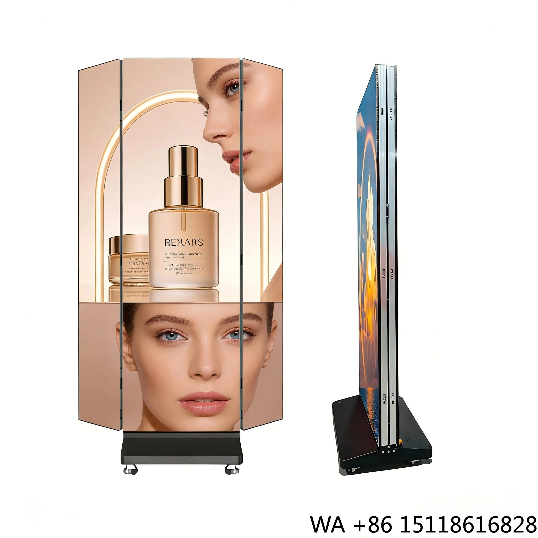 High Quality Indoor Digital HD Trifold Poster LED Display P2.5 Stand LED Screen for Events