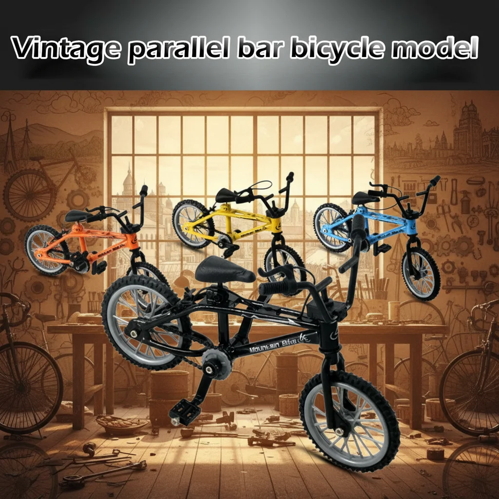 

Retro Alloy Mini Finger BMX Bicycle Assembly Bike Model Toys Gadgets Gift Toys Model Mini Portable Bike For Kid