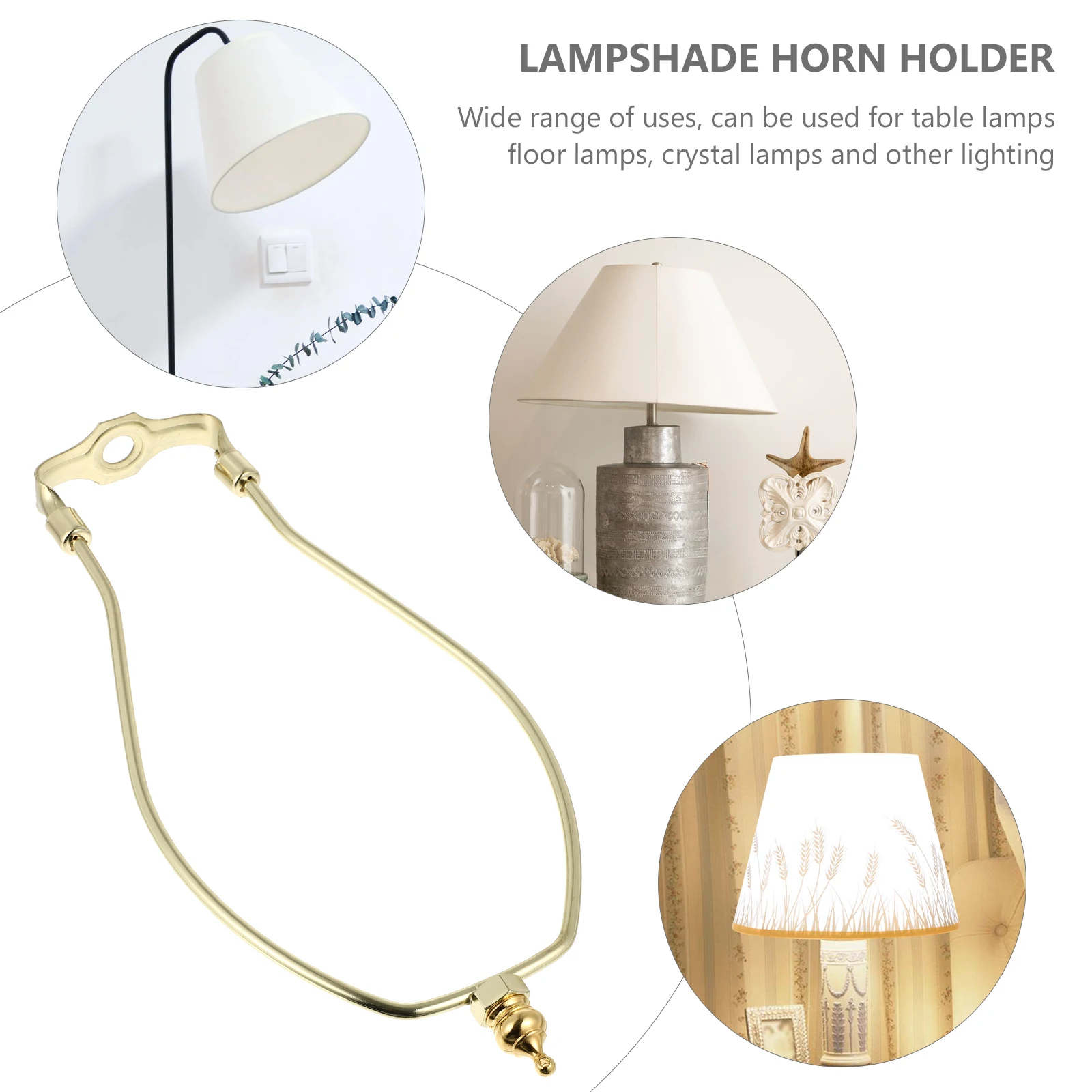 

Cow Horn Lampshade Bracket 9 Plated Durable Electroplated Surface Anti Rust Table Floor Crystal Lamps Home Living Room