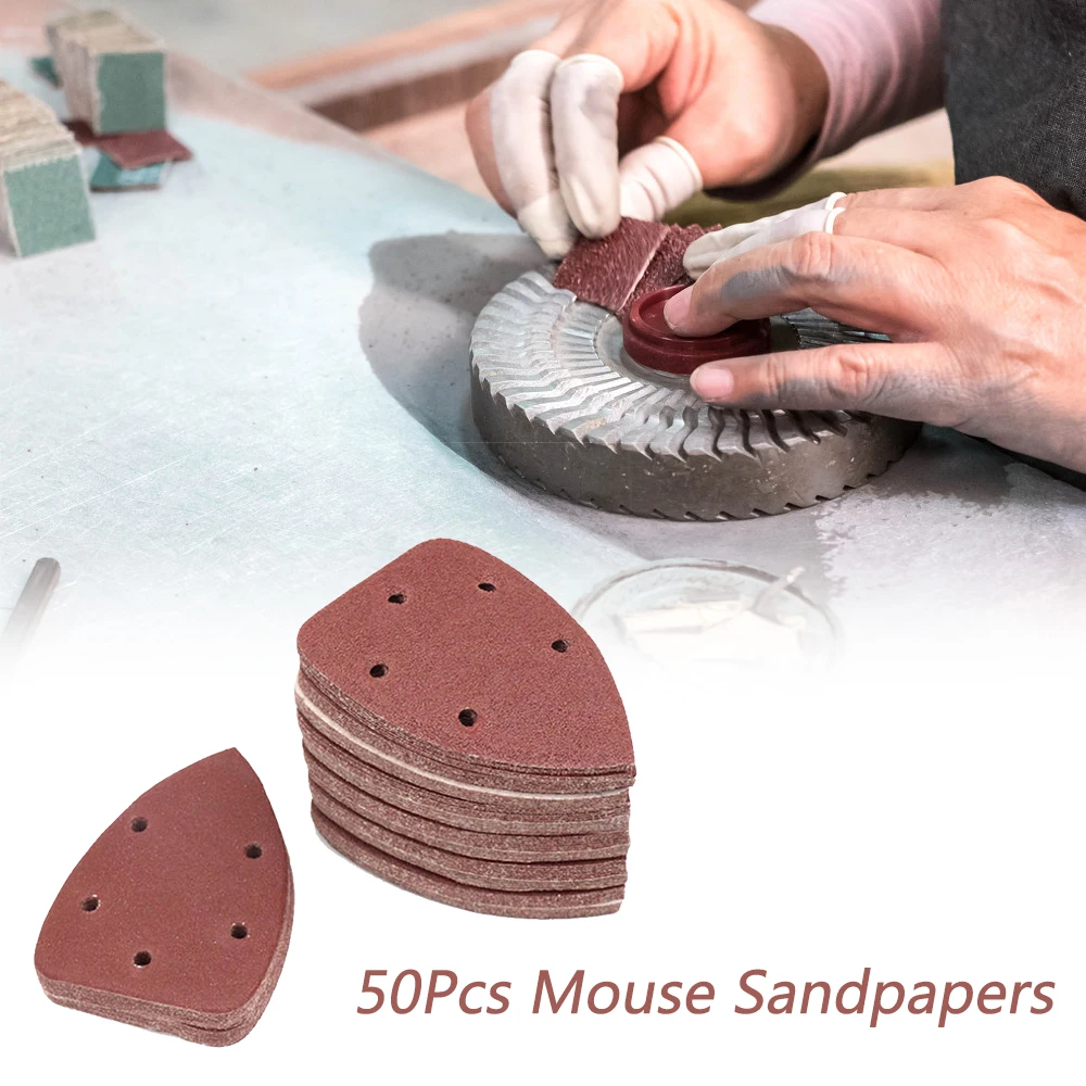 Mouse Sanding Sheets Discs Sander Pads Mouse Sandpapers Mixed Grit for Sanding Polishing Mouse Sandpapers Mixed Grit