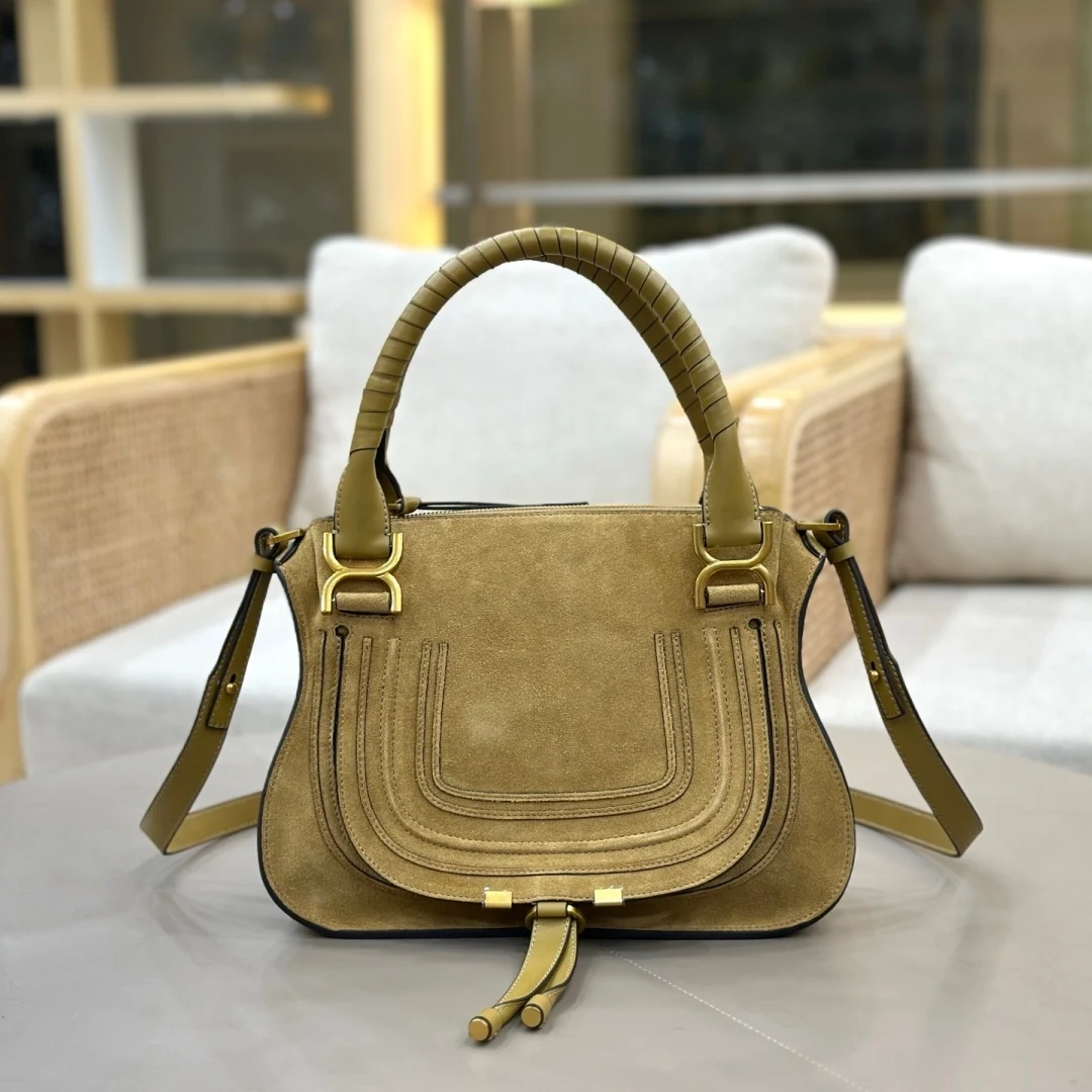 Hochwertige Echte Leder-Satteltasche Vintage Rindsleder Umhängetasche Große Kapazität Retro Handtasche Umhängetasche für Damen