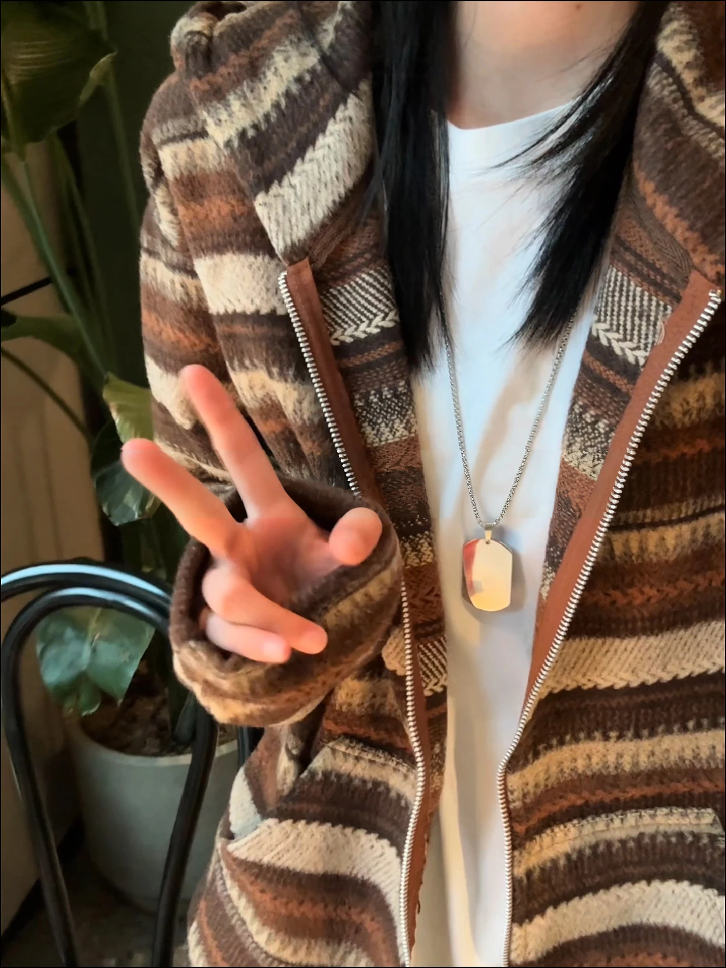 

Вязаный кардиган-худи Browan для мужчин, в американском стиле, нейтральный, осенний, парный, светло-коричневый, повседневный, модный, на молнии