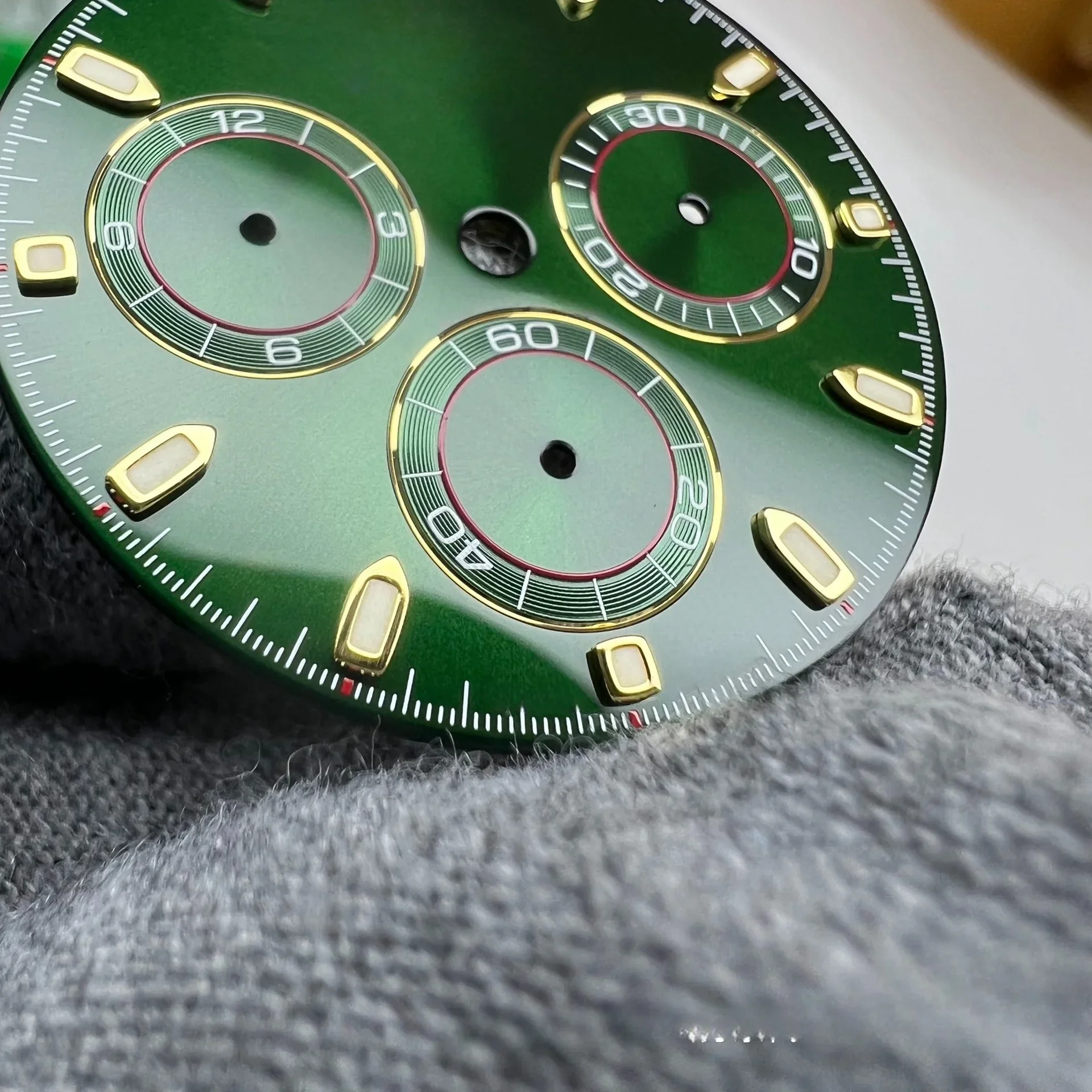 C Factory green Watch Dial For Daytona Fit to 4130 Movement, Watch Parts Repair Replancement