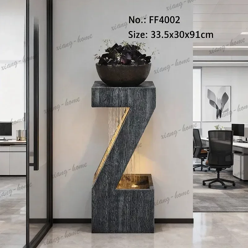 Modern European-style flowing water circulation water feature, living room floor ornament