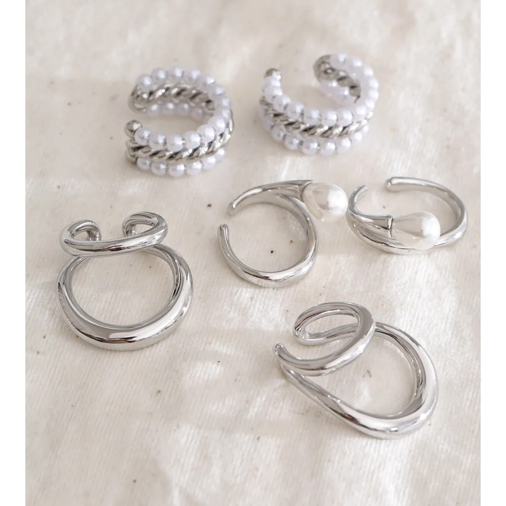 Yhpup Edelstahl Verstellbare Ohrknochen-Clip-Ohrringe Neuheiten Platinbeschichtet Beliebte Charmante Schicke Accessoires Großhandel – Detail 7