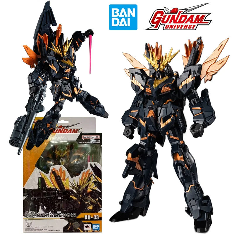 

Bandai Namco Gundam Universe Gu-33 Unicorn Gundam 02 Banshee Norn 14Cm Anime Original Action Figure Mdoel Toy Gift Collection