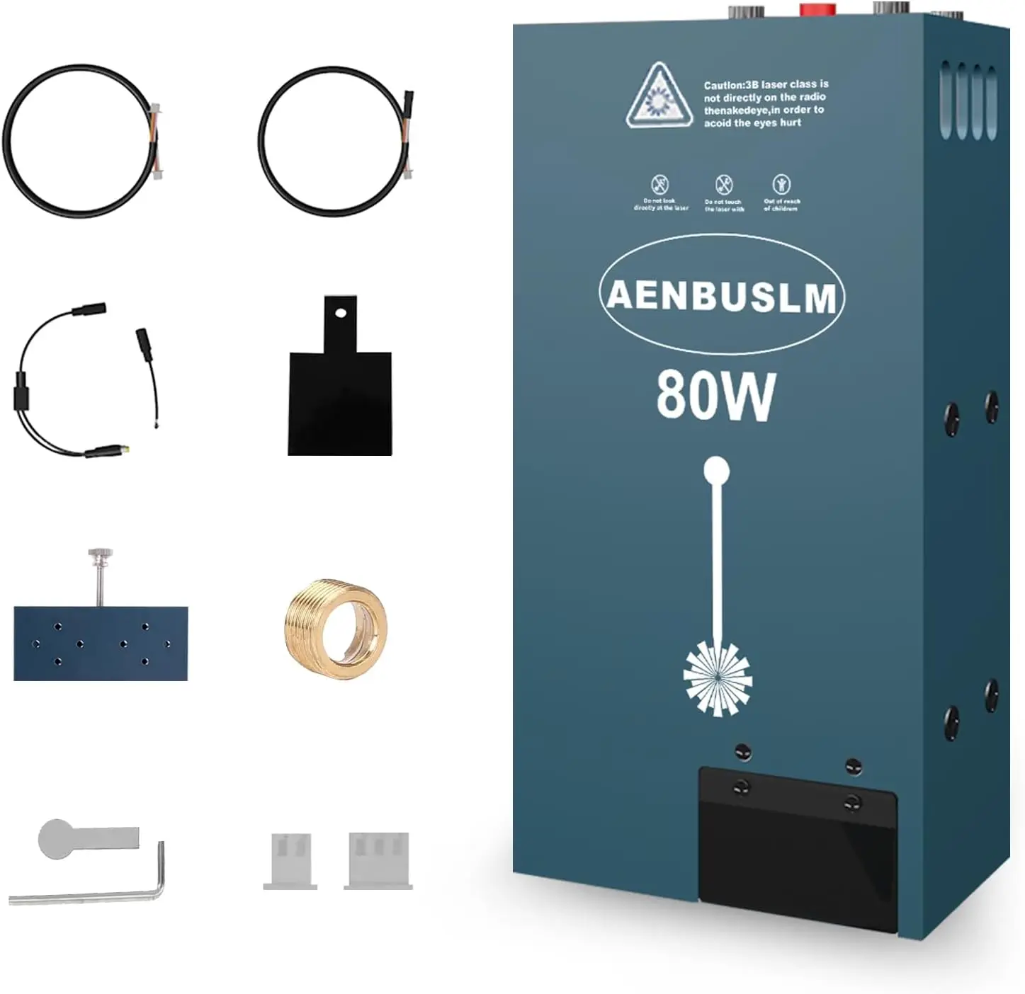 Aenbuslm 80W Laser Module Built-In Air Assist,10W Output Power,Fixed-Focus,Double Ultra-Fine Compressed Spot Cnc Carving Diy