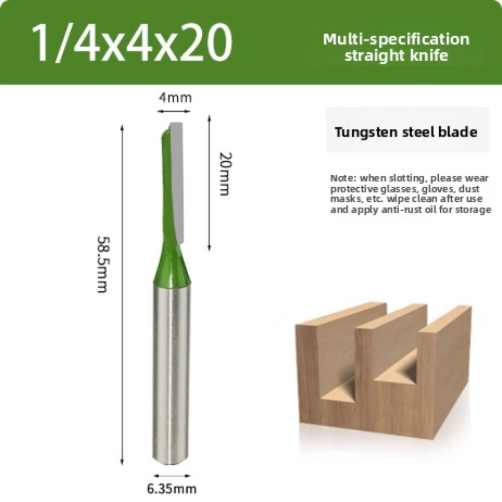

Woodworking Milling Cutter 3 Mm-12mm Diameter 6mm Shank Straight Bit Tungsten Carbide Single Double Flute Router Bit Knife