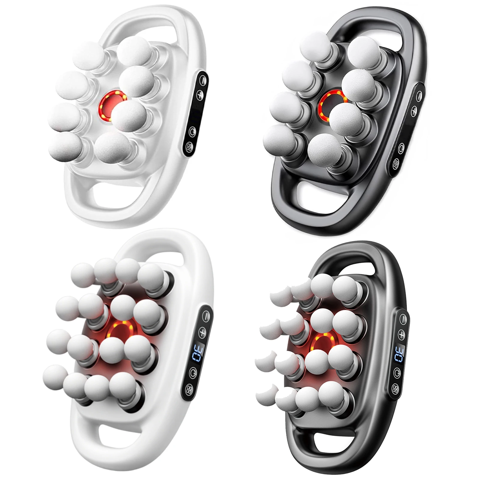 

8/16-Head Massage Gun Set W/30 Intensities Full Body Electric Muscle Massager Percussion Massager for Legs Back Arms Waist