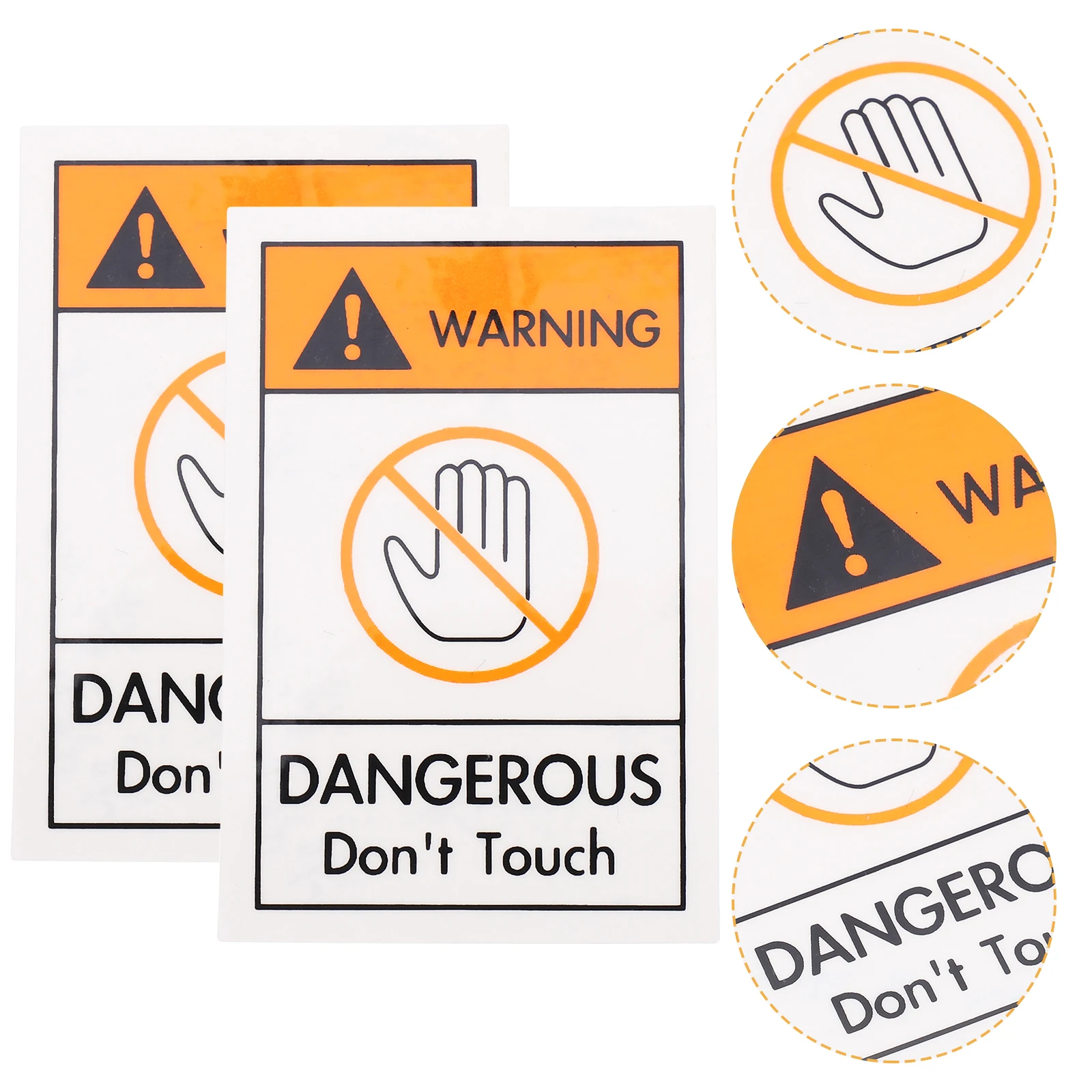 2 Pcs Warning Label Decal Please Dont Touch Sign Decals Not Stickers Safety Keep off Don't Anything