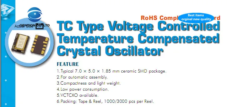 2pcs 100% new and orginal temperature compensated high precision crystal 5X7 10 feet TCXO 12.8M 12.8MHZ 12.800MHZ 5070 5V