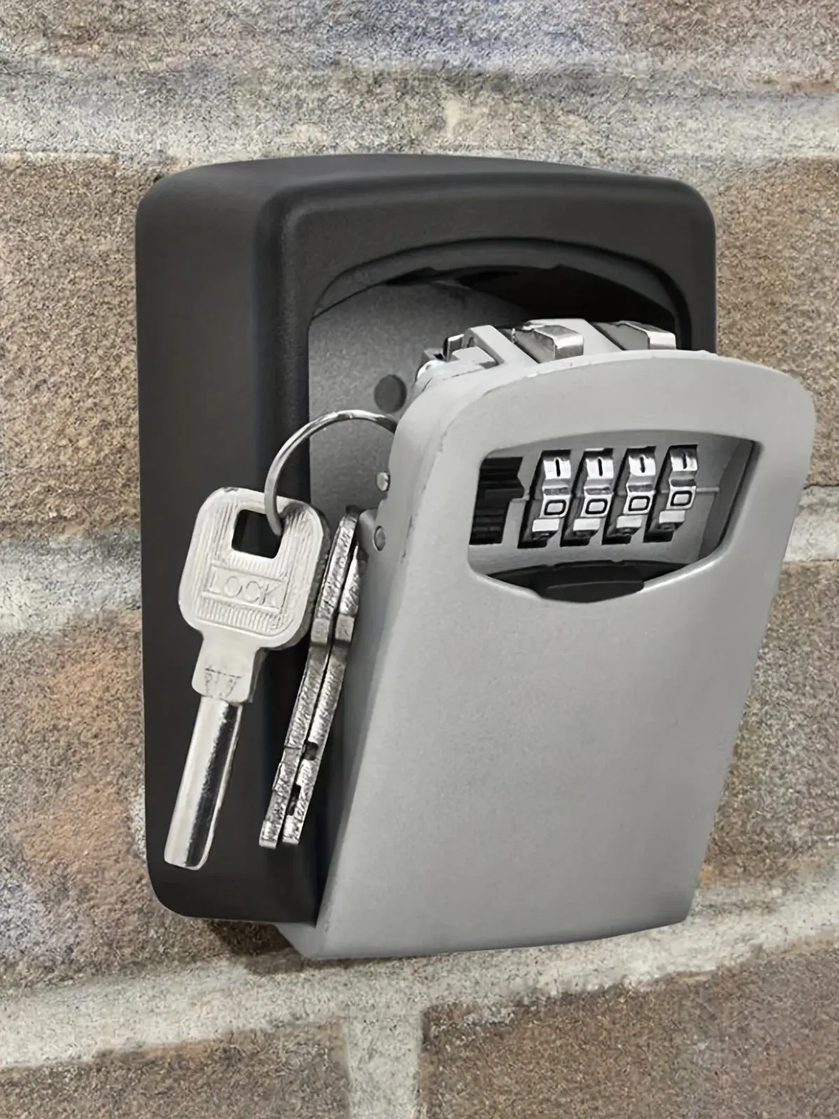 BIG SZIE Anti-Theft Waterproof Password Key Box with Cat Eye Design, Durable PVC Lock Box with Stainless Steel Cylinder for Keys