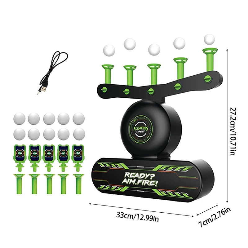 เด็กทุ่น Air ปืนโฟมลูกดอกยิงชุดไฟฟ้าแขวนฝึกเป้าหมายปืนของเล่นเด็ก Hover Ball ของเล่น DART BOARD