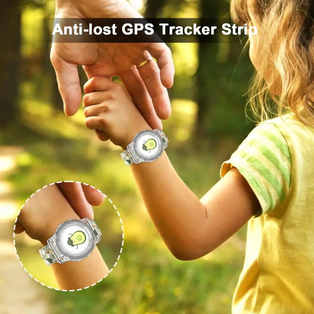 Watch Band Strip Wristband Protector Case Cover for Apple AirTag  Avocado Kids Bracelet Waterproof Anti-lost GPS Tracker Holder