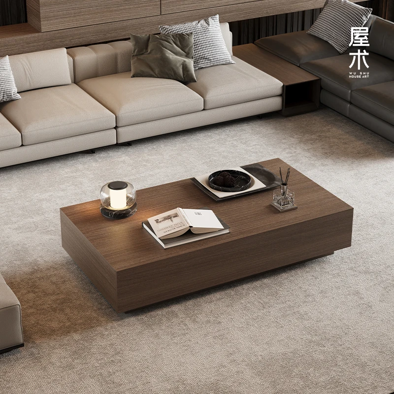 House art solid wood coffee table simple modern Nordic small apartment storage tea table