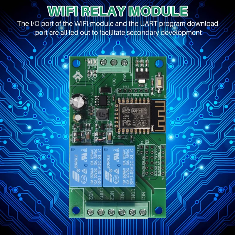 

B30C-Esp8266 Esp-12F Wi-Fi релейный модуль 2 канала 5 В/8-80 В сетевой релейный переключатель для Arduino Ide умный дом приложение удаленное управление