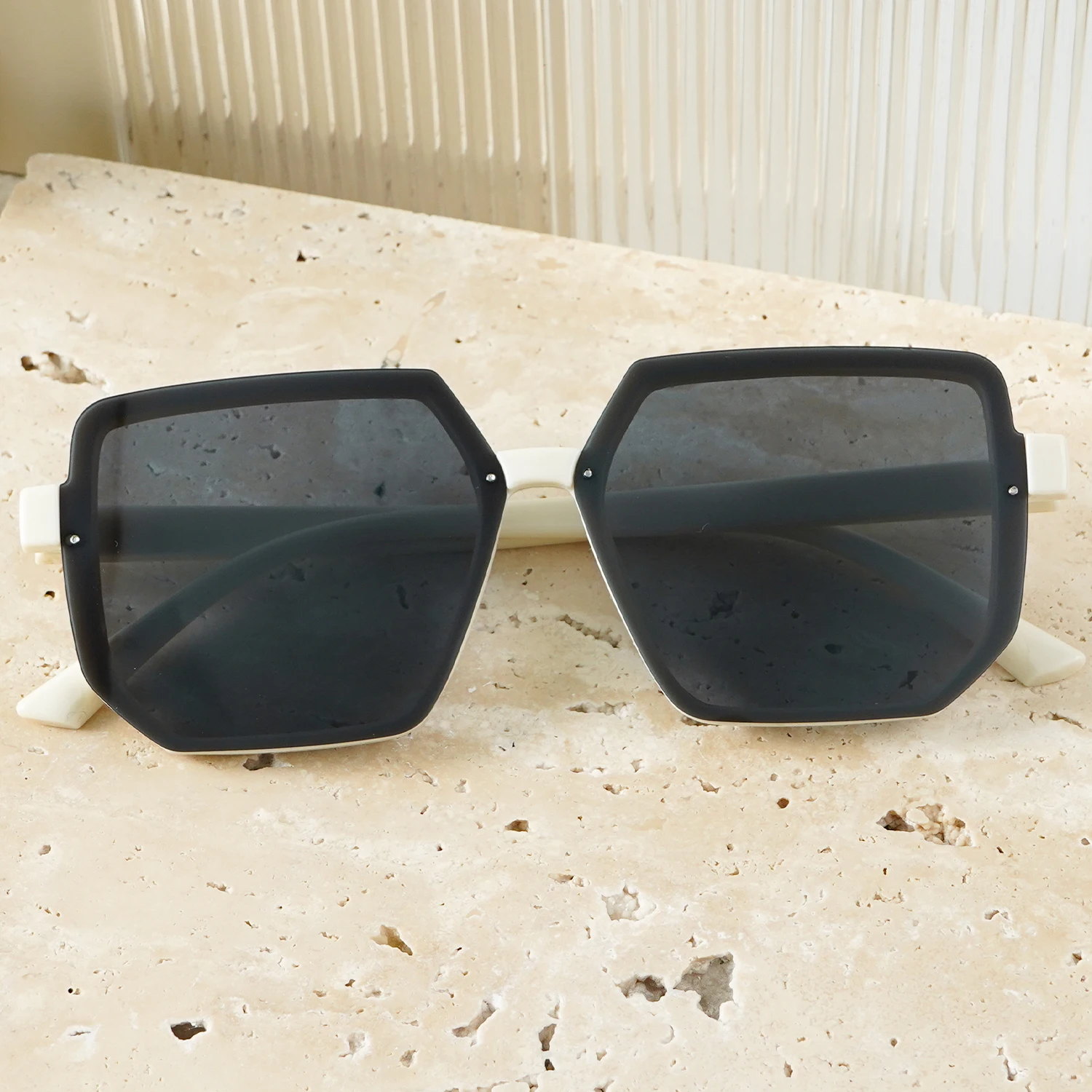 Oversized Hexagonal Rimmed Sunglasses Trendy Sun Glasses Geometric Fashion Glasses Casual Daily Sunnies Outdoor Vacation Shades