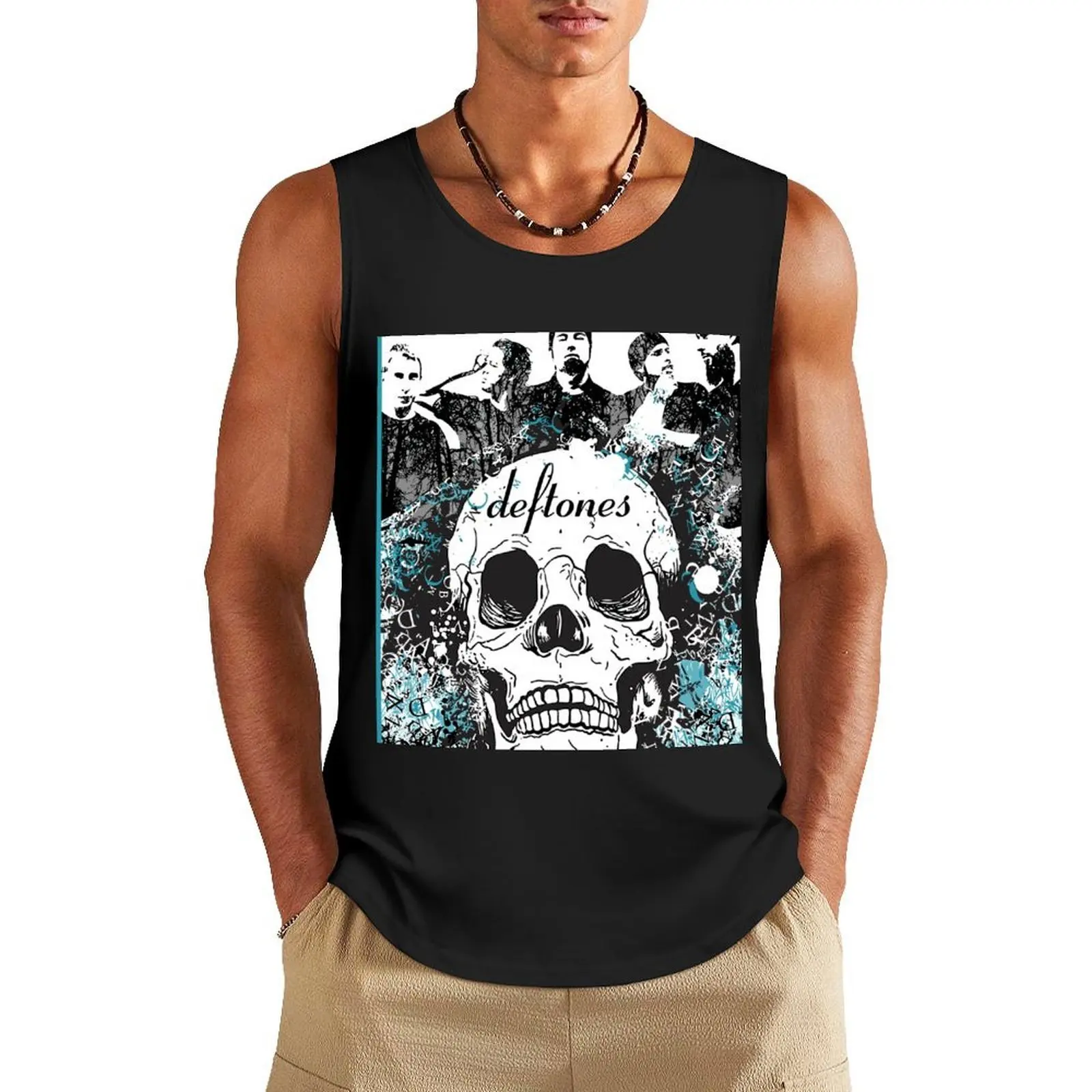 

Alternative Metal Band Tank Top vest for men gym training accessories muscular man Sleeveless top