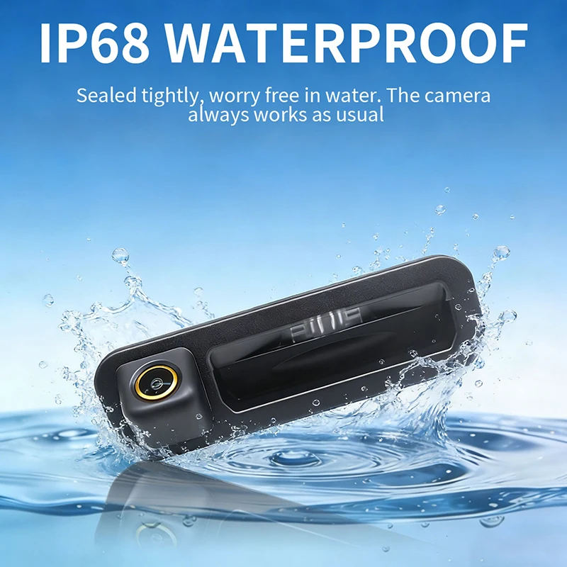 AHD 1080P Vehicle Rear View Trunk Handle Camera For Ford Focus 3 MK3 C MAX 2011-2014 Waterproof Night Vision Parking Camera