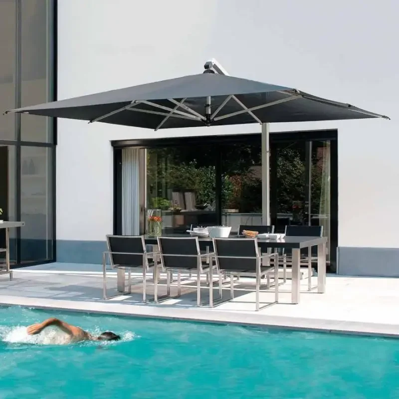

2026 Sunshade Waterproof Cantilever Sun Parasol Restaurant Patio Pool Villa Beach Park Courtyard Outdoor Gardenpromote sales