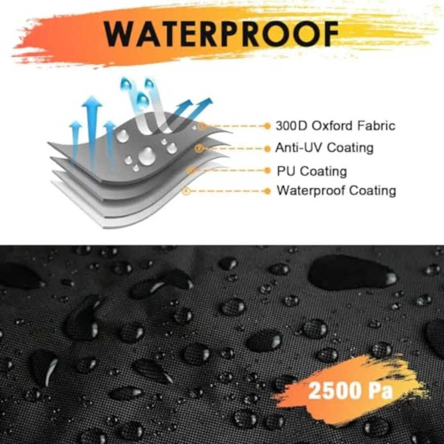 ATV Cover Waterproof Heavy Duty 300D 4 Wheeler Cover, All Weather Outdoor Protection Covers Suit for Polaris Suzuki