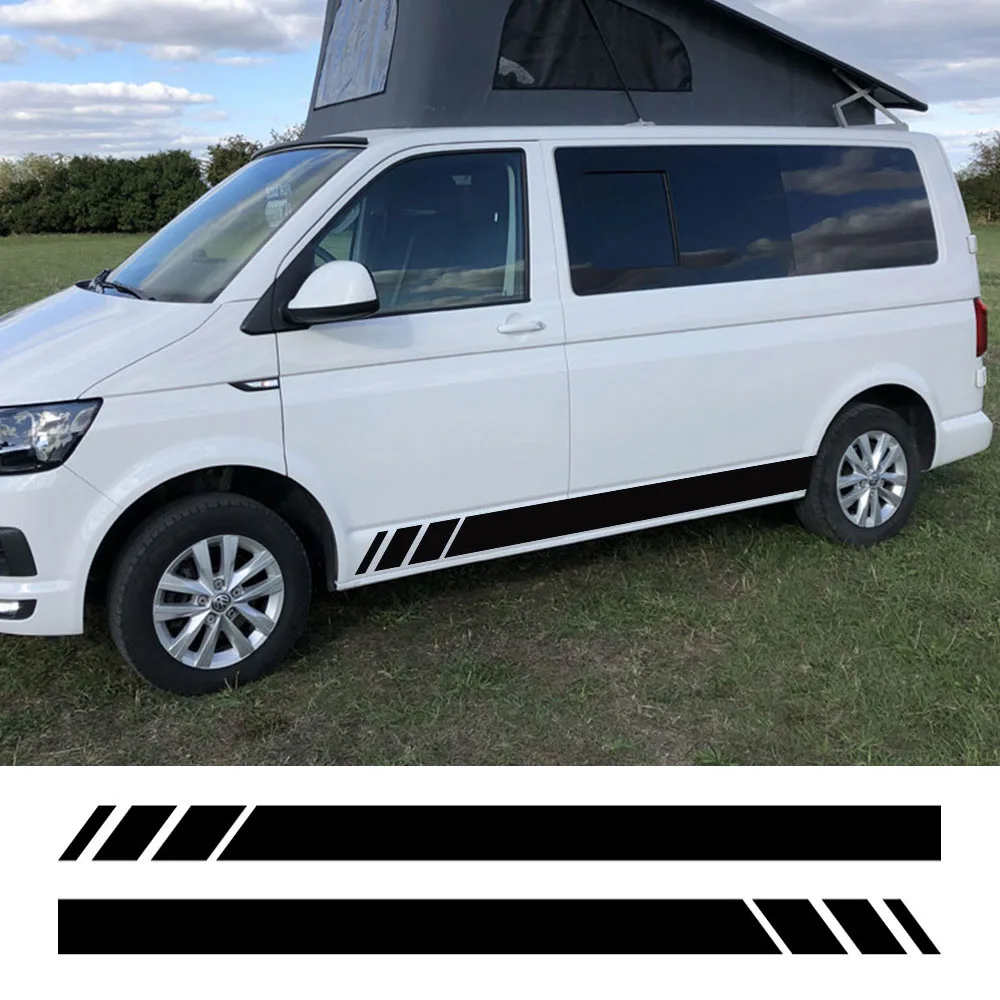Pegatinas laterales para puerta de coche, calcomanías de vinilo para Volkswagen VW Transporter T4 T5 T6 Caravelle Multivan, accesorios