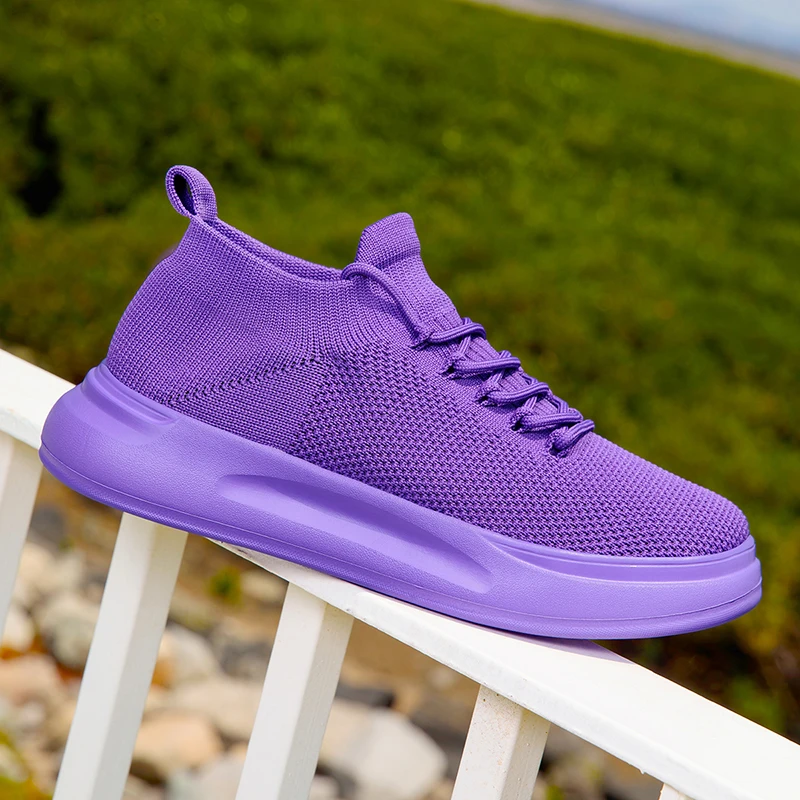 Men Casual Sneakers Breathable Mesh Sock Shoes Unisex Fashion Sports Walking Shoes Lightweight Slip on Tennis Loafers for Women