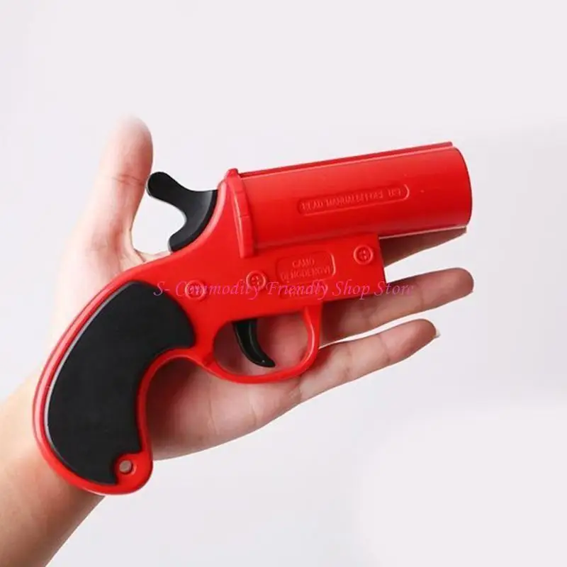 85AE 1Set Toy Guns Outdoor Competitive Game Interactive Hand Throwing Toy Flying Parachute Set for Toddler