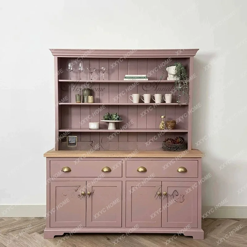 Luxury Color Contrast Wine Cabinet Living Room Large Capacity Multifunctional Storage