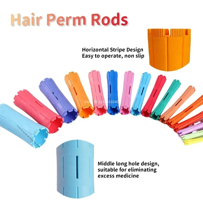 Бигуди Hair Perm Rods Cold Wave Rods Plastic Perming Rod Hair Curling Rollers Curlers Steel Pintail Comb Hair Curler No Heat 헤어롤