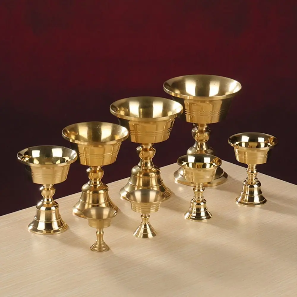 Universal Copper Butter Lamp Holder Golden Multi-Size Long Lamp Candlestick Candle Holders Festival Ornament