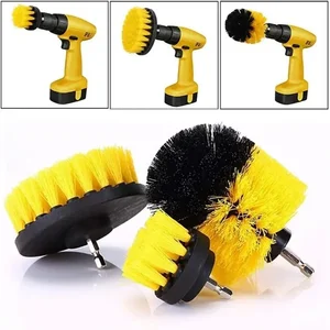 3 pcs/set drill brush set power scrubber wash cleaning brushes tool kit for Grout Floor tub shower tile bathroom kitchen surface