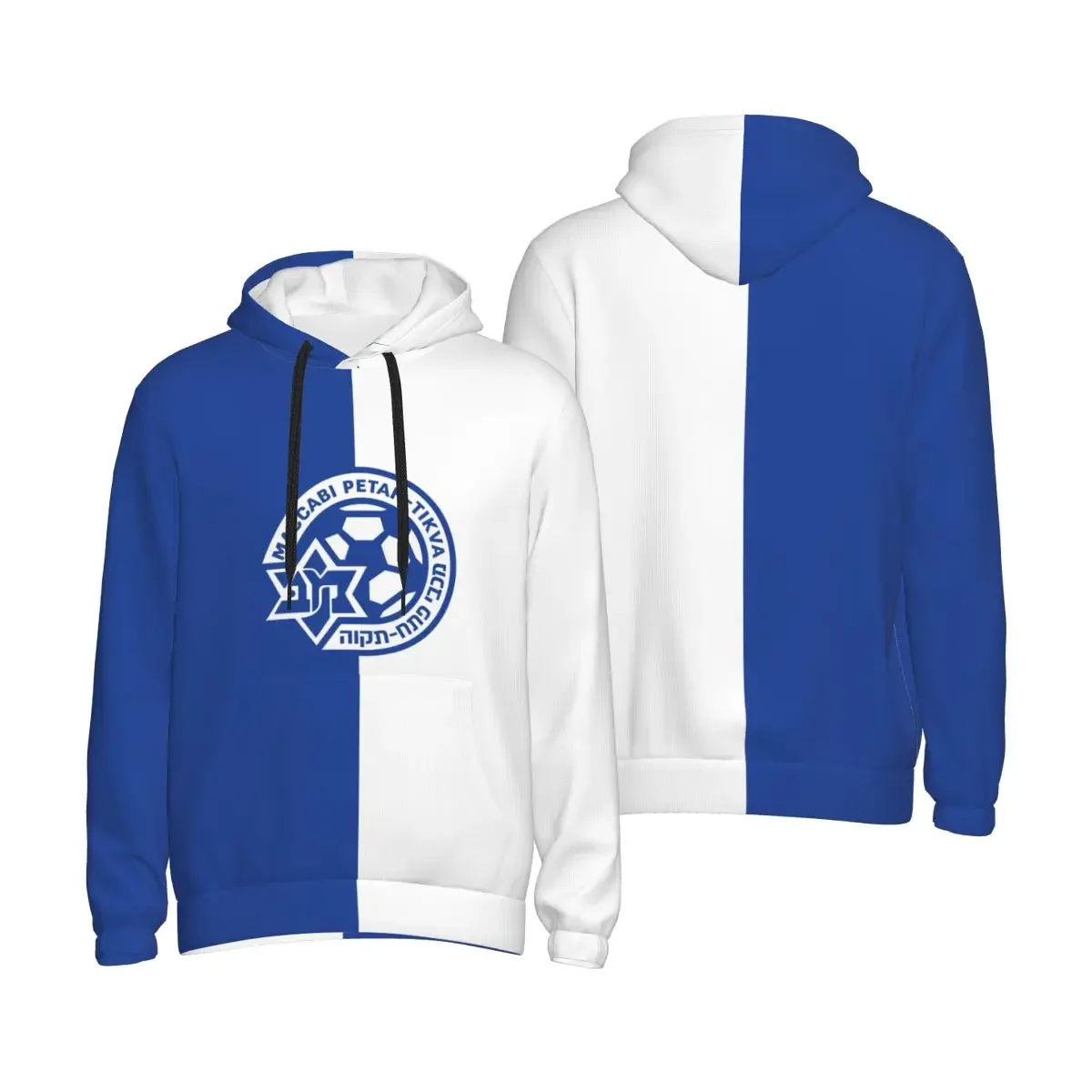 Maccabi Petah Tikva Men's Pullover Hoodie Casual Hooded Sweatshirt Best Hoodies Sportswear Tracksuit with Pocket