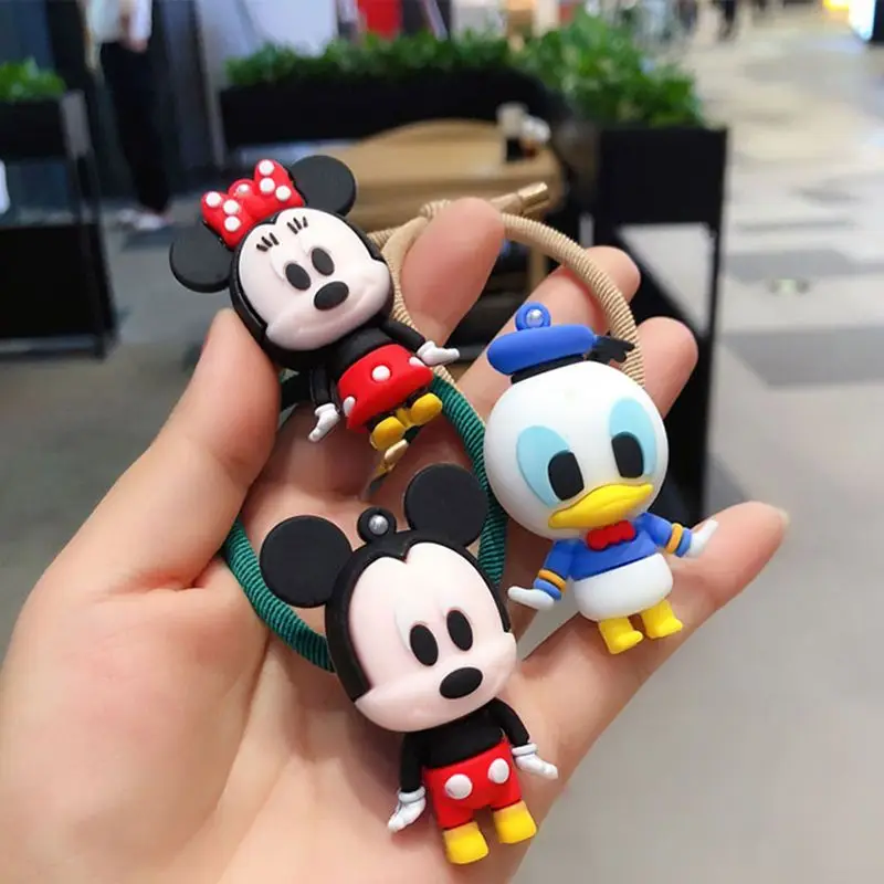 Disney Cartoon Mickey Minnie New Sweet and Cute Student Fun Creative Fashion Versatile Doll Hair Tie Headband Accessories Gift