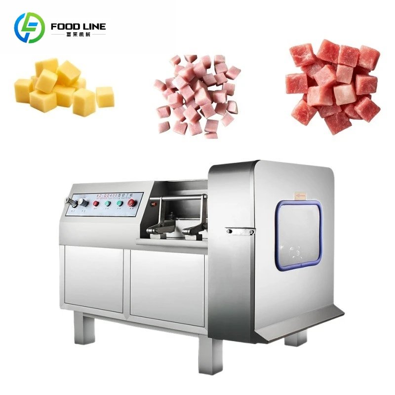 Customized 500kg/H Electric Meat Cutting Machine Cooked Meat Slicer Vegetable Dicing Machine