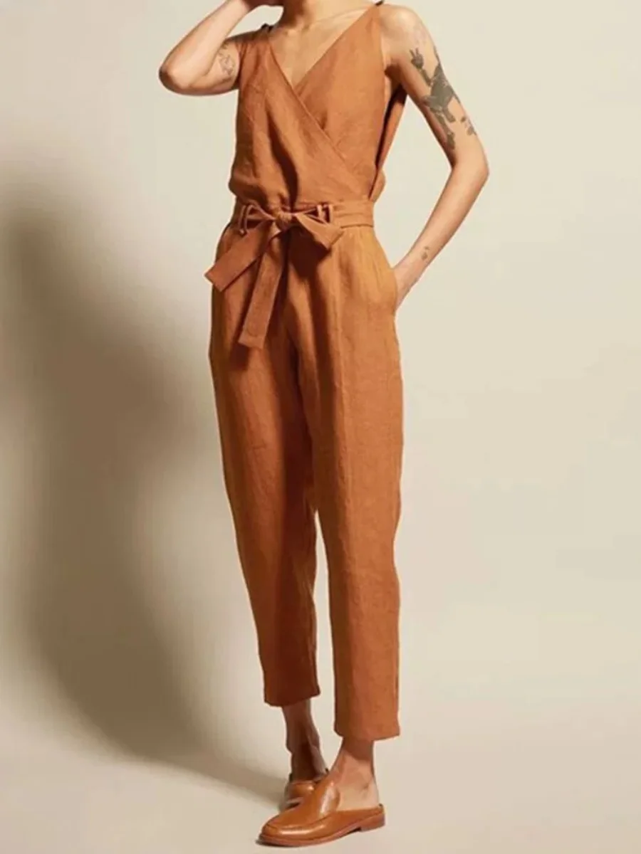 Combinaison de travail décontractée pour femmes, combinaison taille haute, pantalon Long de rue, Design Simple, ensemble Dr pour l'automne