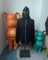 2024 new shark shaped breathable corns versatile hooded zipper knitted sweatshirt jacket