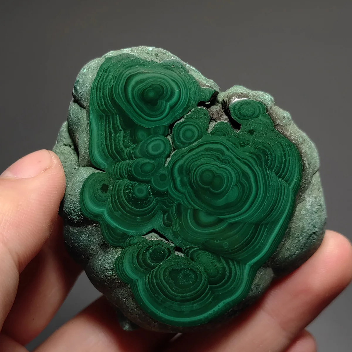 C0-3A 1PCS 100% Natural Malachite Polished Mineral Rough Stone Slices Quartz and Crystals Repair Crystal Teaching  Specimens