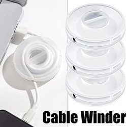1/2/3PCS Rotatable Cable Winder Box Portable Round USB Data Cord Cable Organizer Headphone Charging Line Management Storage Box