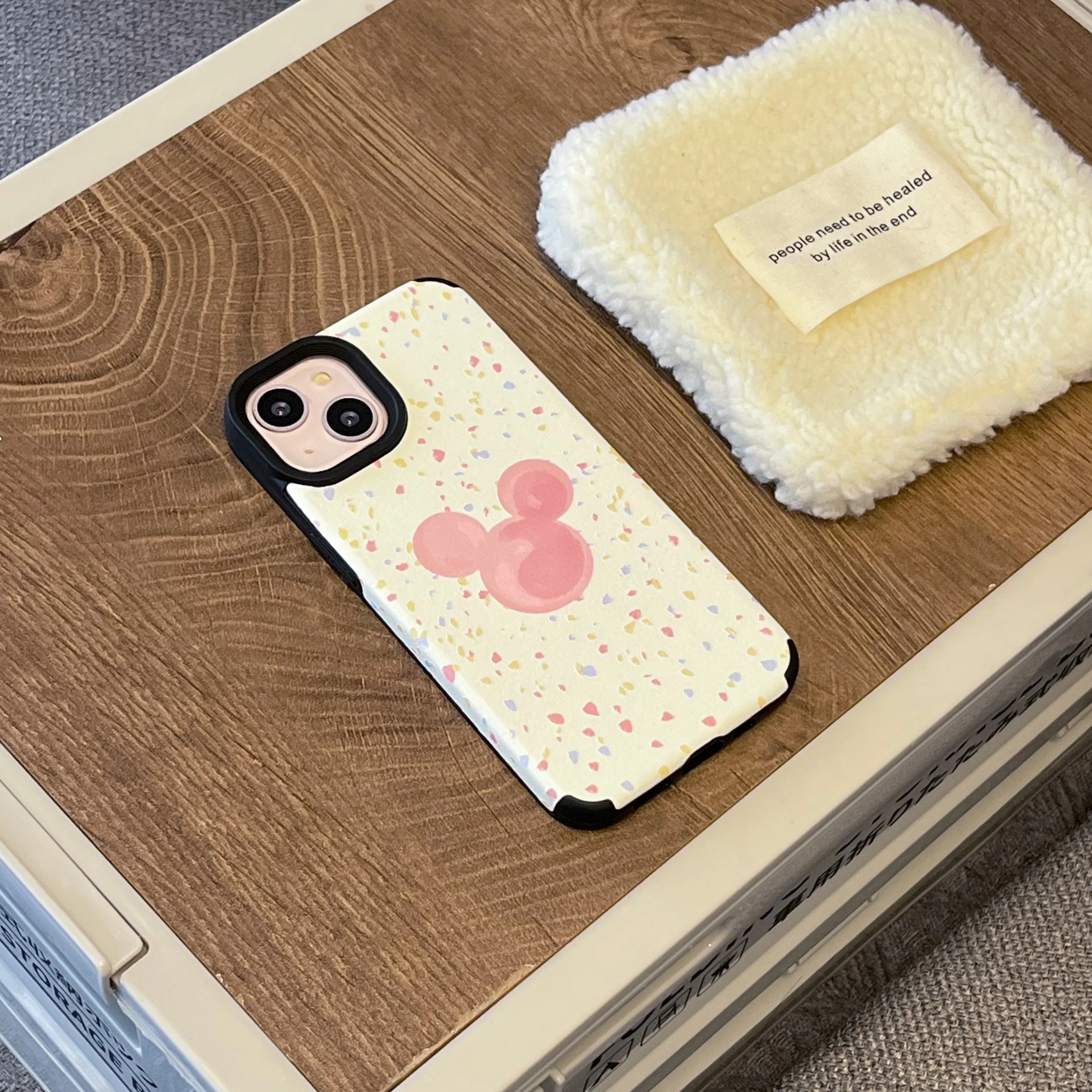 Trapezoidal veneer Cute Mouse pattern for iPhone 14 14Pro 14Promax 11 13Promax 13 13Pro 12 12Promax 15Pro 15Promax 15 soft shell