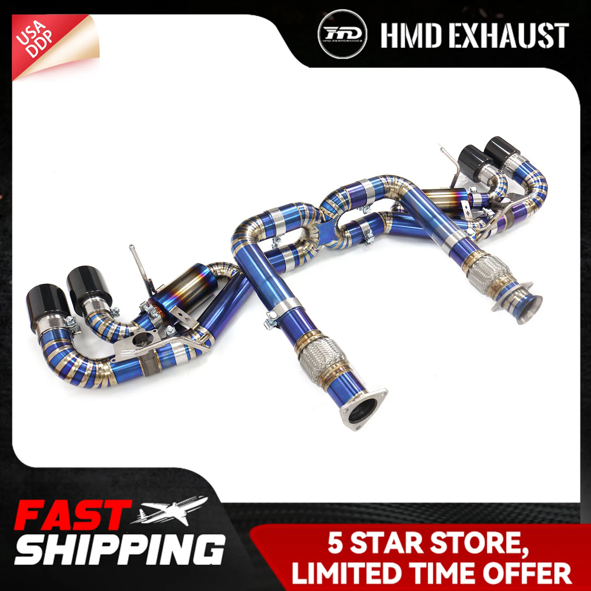 

HMD Exhaust Catback for Corvette C8 Z51 Ti OEM valves Lossless installation New Products TIG manual welding