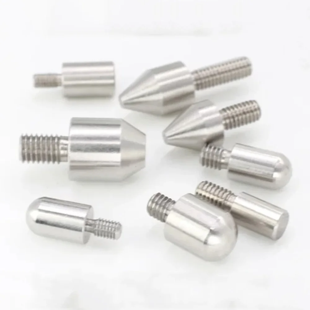 10 Stück/Beutel Edelstahl 303 Positionierstifte M6 Konischer Rundkopf mit Flachkopf Außengewinde Metall-Einsatzschraube 5mm Verriegelungsbefestigung – Detail 10