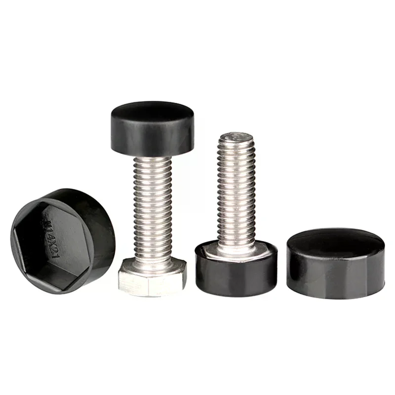 Hexagonal Nut Flat Head Plastic Protective Cap External Hexagonal Screw Low Head Decorative Cap Dust-Proof Cover