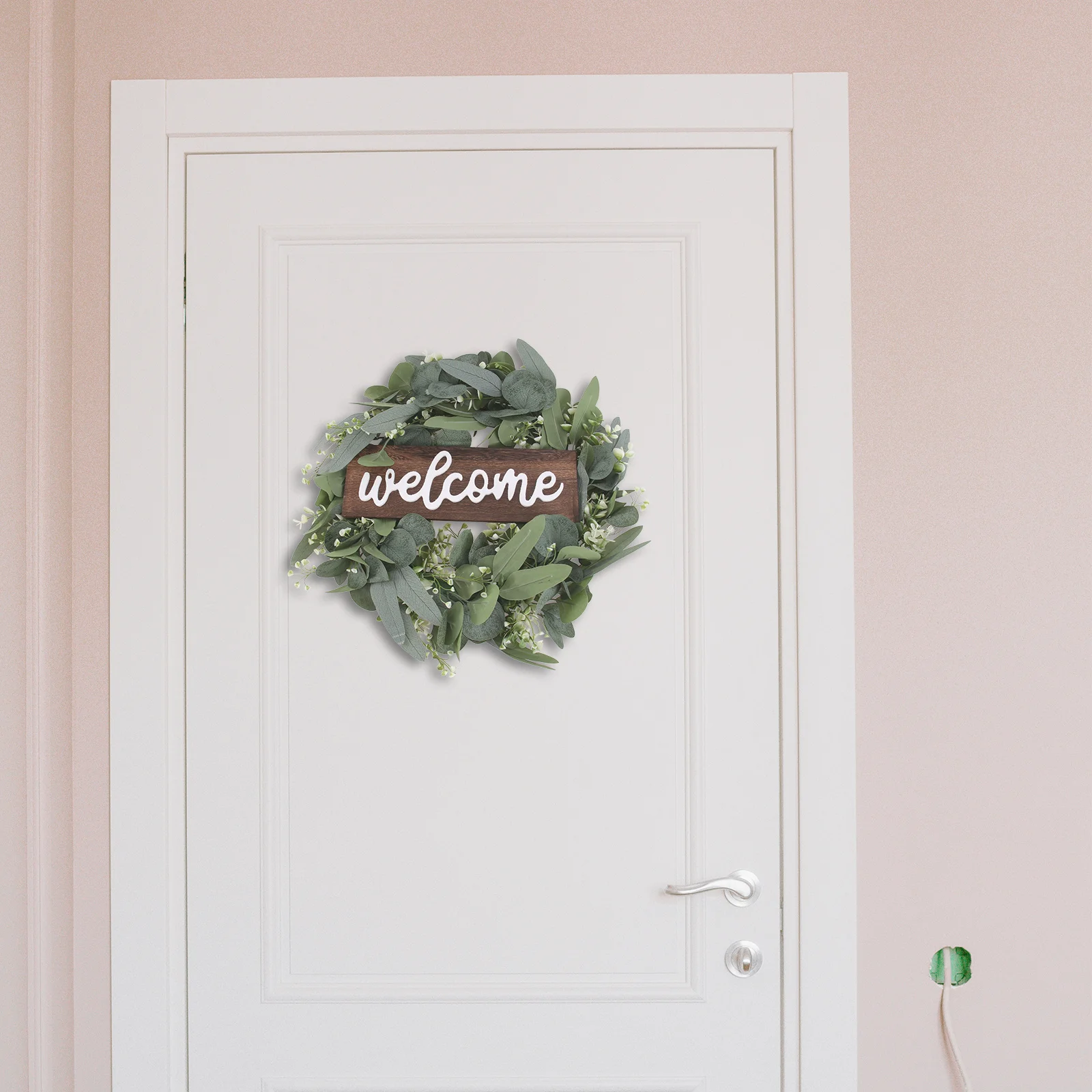 

1Pcs Simulation Wreath Door Hanging Garland Delicate Home Pendant Garland Party Decoration Welcome Wreath Faux Flower Adornment