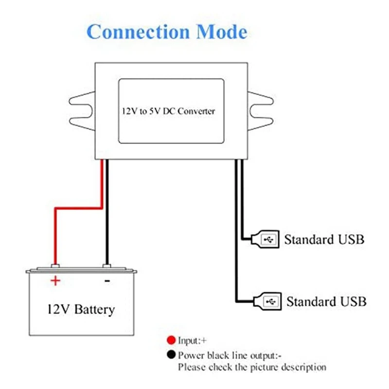 DC Converter 12V To 5V 3A 15W DC USB Converter Buck Module With 2 USB Output Power Adapter