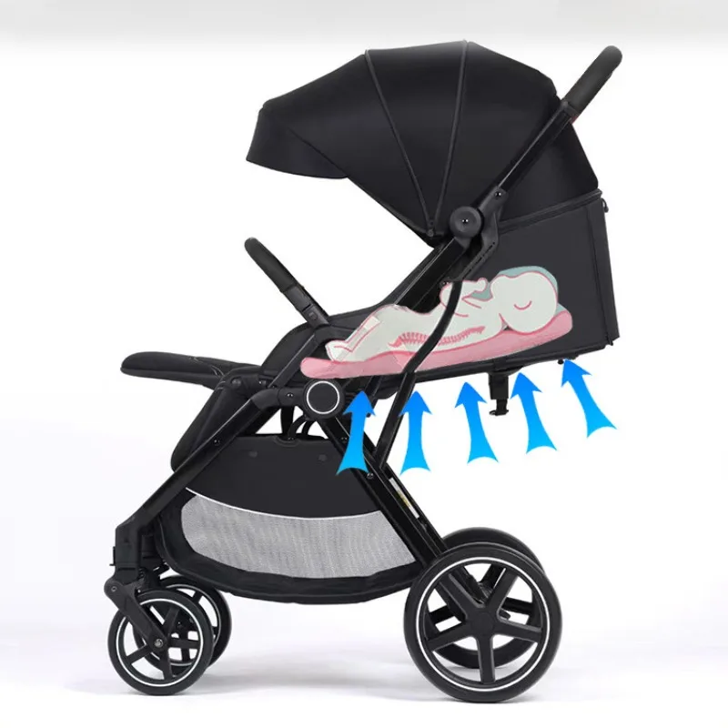 Lightweight two-way stroller Adjustable backrest New Portable Folding Baby Stroller Foldable Travel Pram Baby Carriage