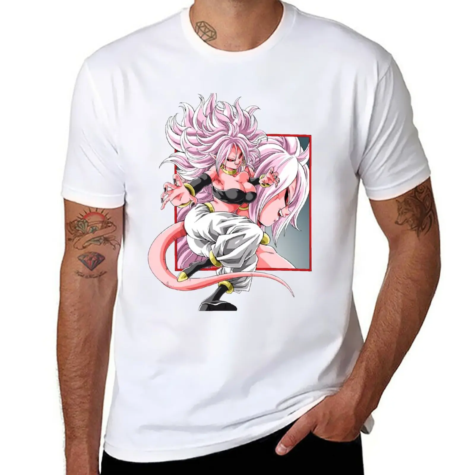 New Android 21 T-Shirt aesthetic clothes Blouse plain black t shirts men