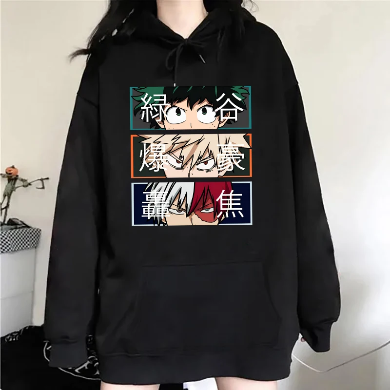 My Hero Academia Autumn Winter Fashion Long-Sleeved Sweater Anime Deku Bakugou Katsuki Todoroki Shoto Outdoor Sports Hoodie