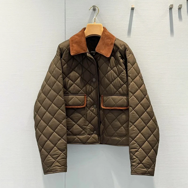 

Eeni Cotton Jaet ort Thiened Collar, осеннее новое поступление, женская высококачественная модная верхняя одежда, корейская свободная посадка